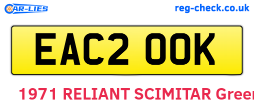 EAC200K are the vehicle registration plates.