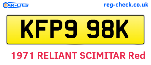 KFP998K are the vehicle registration plates.