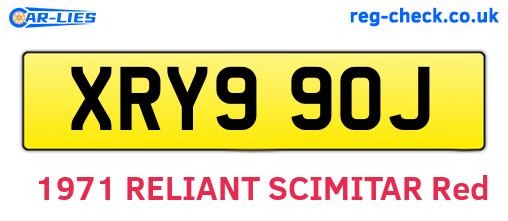 XRY990J are the vehicle registration plates.