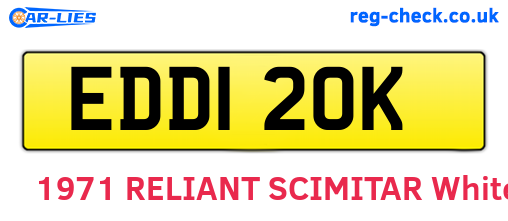 EDD120K are the vehicle registration plates.