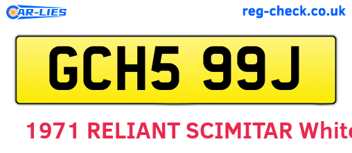 GCH599J are the vehicle registration plates.