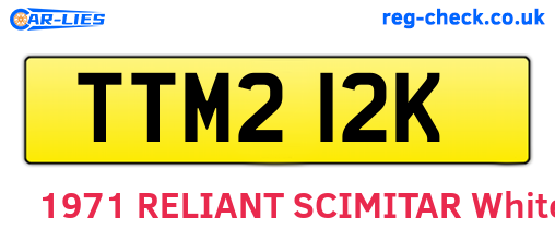 TTM212K are the vehicle registration plates.