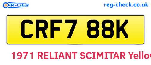 CRF788K are the vehicle registration plates.