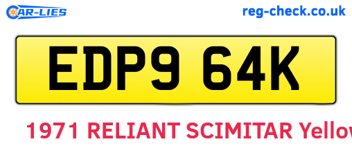 EDP964K are the vehicle registration plates.