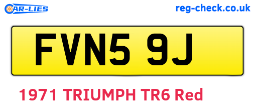 FVN59J are the vehicle registration plates.
