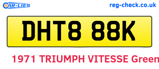 DHT888K are the vehicle registration plates.