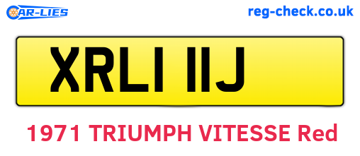 XRL111J are the vehicle registration plates.