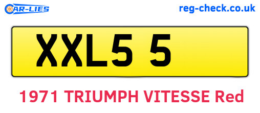 XXL55 are the vehicle registration plates.