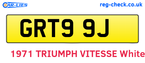 GRT99J are the vehicle registration plates.