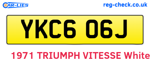 YKC606J are the vehicle registration plates.