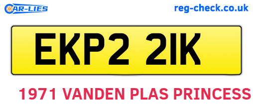 EKP221K are the vehicle registration plates.