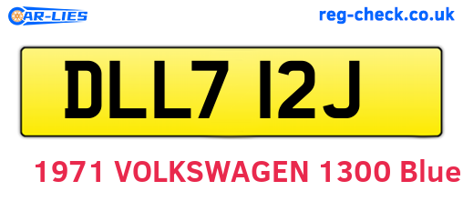 DLL712J are the vehicle registration plates.