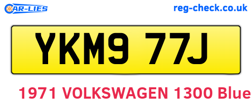 YKM977J are the vehicle registration plates.