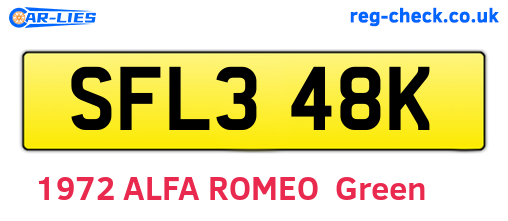 SFL348K are the vehicle registration plates.