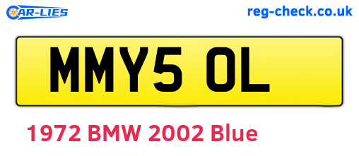 MMY50L are the vehicle registration plates.