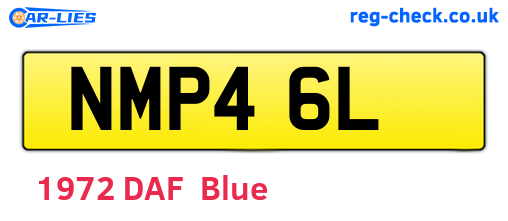 NMP46L are the vehicle registration plates.