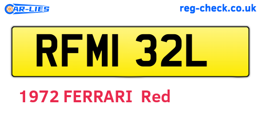 RFM132L are the vehicle registration plates.