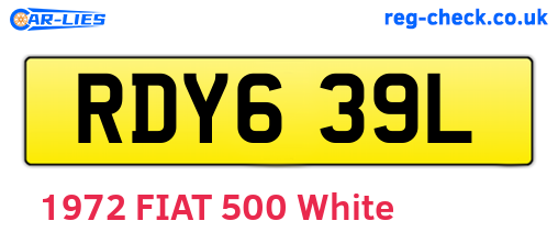 RDY639L are the vehicle registration plates.