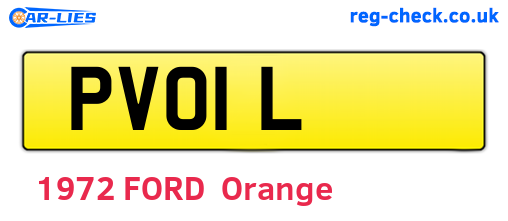PVO1L are the vehicle registration plates.