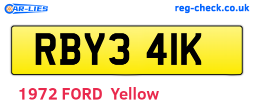 RBY341K are the vehicle registration plates.