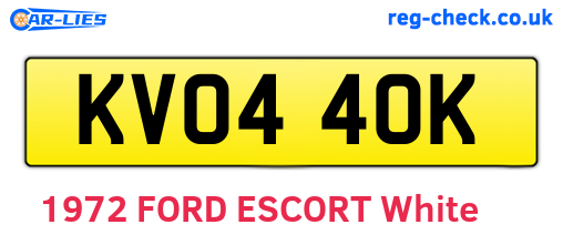 KVO440K are the vehicle registration plates.