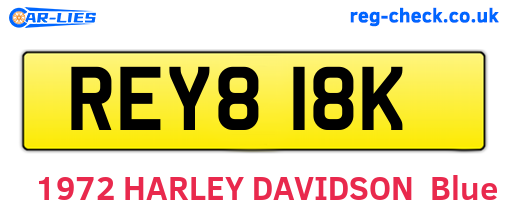 REY818K are the vehicle registration plates.