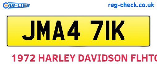 JMA471K are the vehicle registration plates.