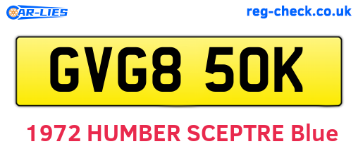 GVG850K are the vehicle registration plates.