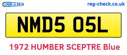 NMD505L are the vehicle registration plates.