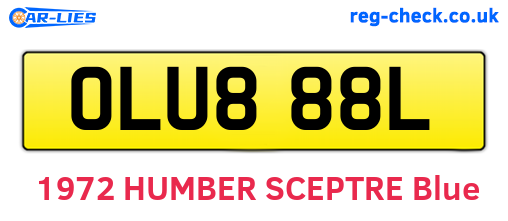 OLU888L are the vehicle registration plates.