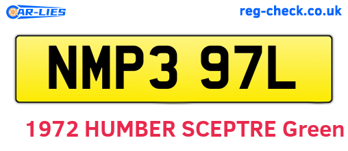NMP397L are the vehicle registration plates.