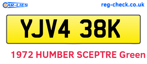 YJV438K are the vehicle registration plates.