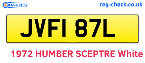 JVF187L are the vehicle registration plates.