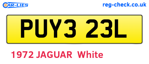 PUY323L are the vehicle registration plates.