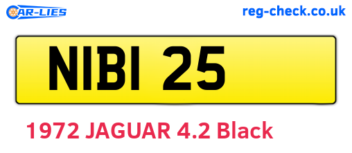 NIB125 are the vehicle registration plates.