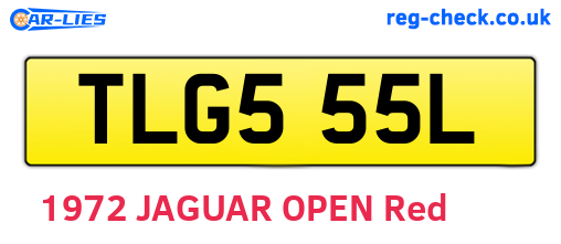 TLG555L are the vehicle registration plates.
