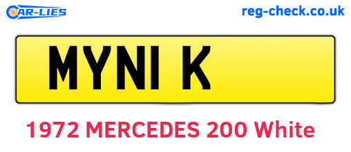 MYN1K are the vehicle registration plates.