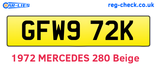 GFW972K are the vehicle registration plates.