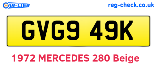 GVG949K are the vehicle registration plates.
