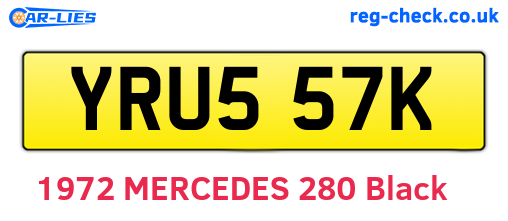 YRU557K are the vehicle registration plates.