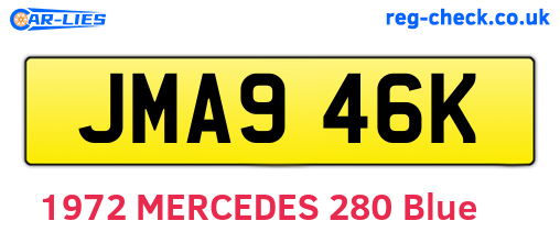 JMA946K are the vehicle registration plates.