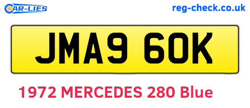 JMA960K are the vehicle registration plates.