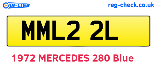 MML22L are the vehicle registration plates.
