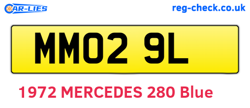 MMO29L are the vehicle registration plates.