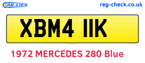 XBM411K are the vehicle registration plates.