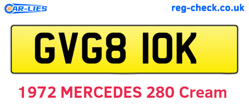 GVG810K are the vehicle registration plates.