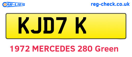 KJD7K are the vehicle registration plates.