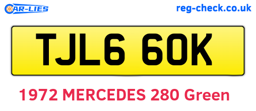 TJL660K are the vehicle registration plates.