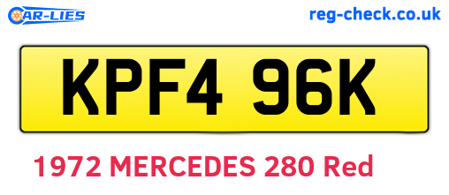 KPF496K are the vehicle registration plates.
