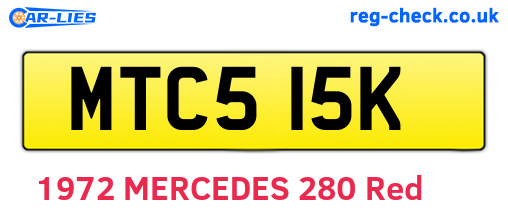 MTC515K are the vehicle registration plates.